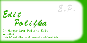 edit polifka business card